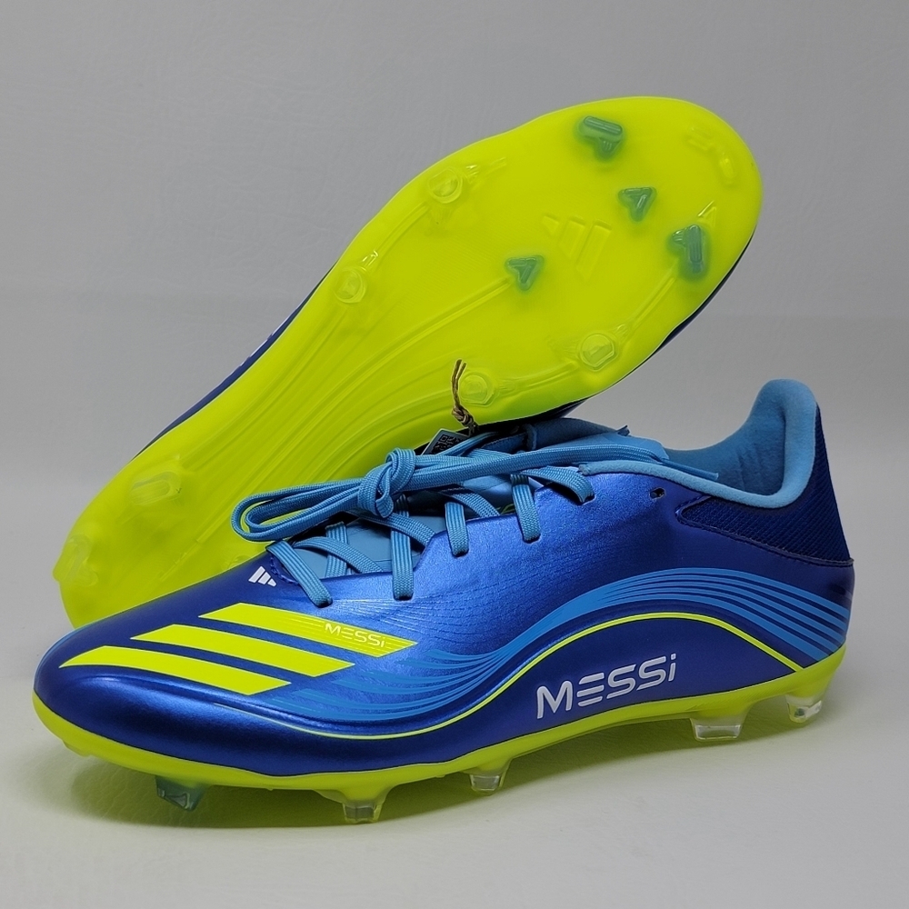 Adidas Men's Messi League FG Firm Ground Soccer Cleats Blue JP7447 Size 9.5 New